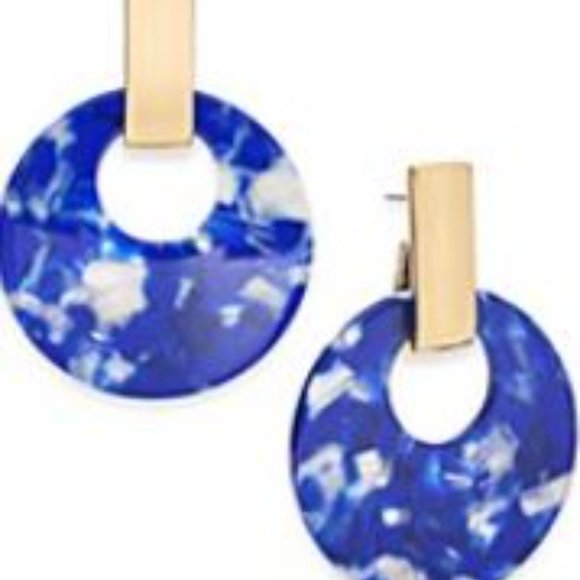 Alfani Gold-Tone Colored Circle Drop Earrings - Picture 3 of 3